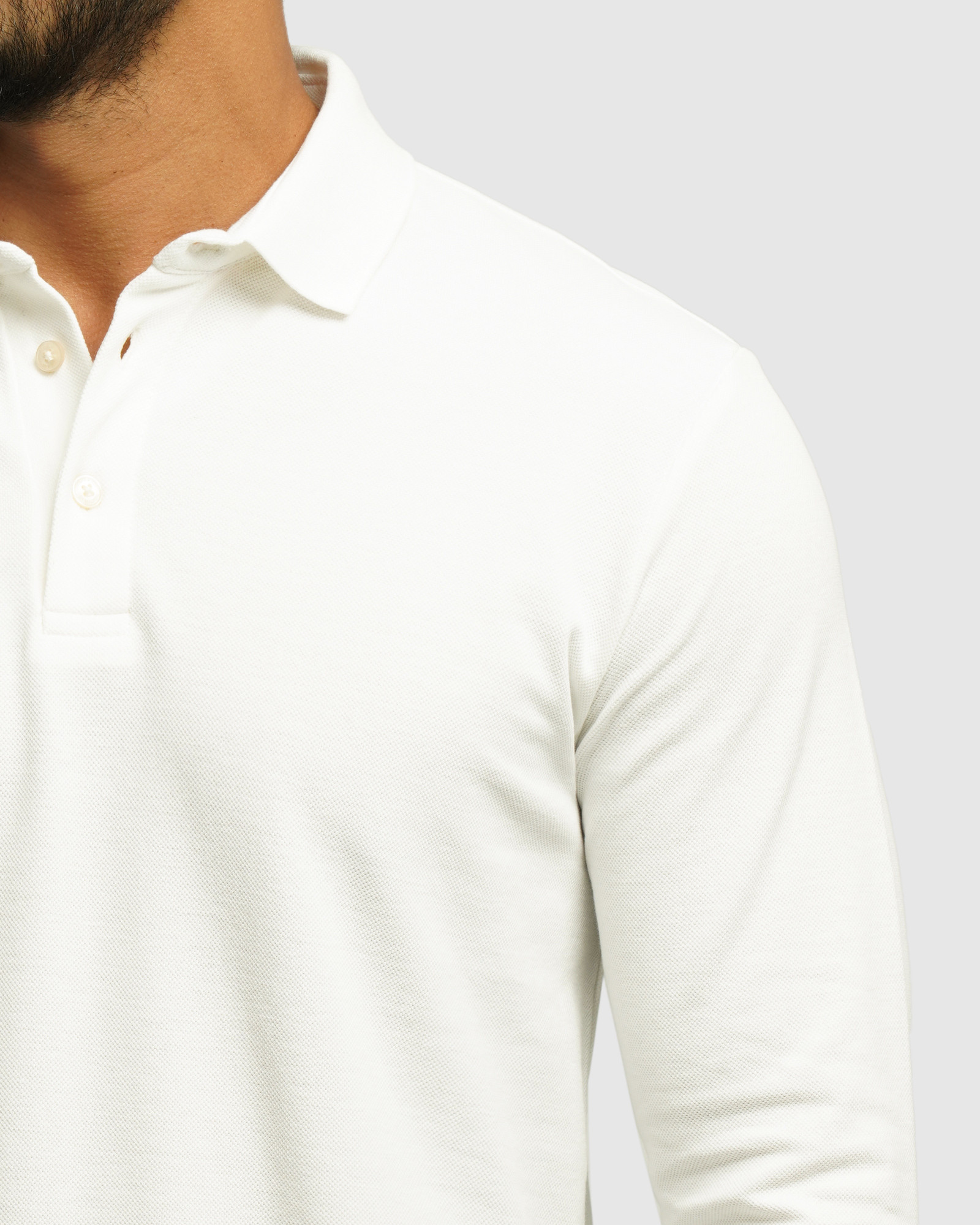 خرید و قیمت پولوشرت آستین بلند مردانه سفید 24386112