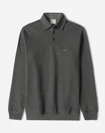 خرید و قیمت پولوشرت آستین بلند سلانیک مردانه خاکستری 24386113