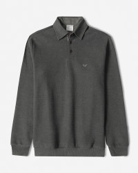 خرید و قیمت پولوشرت آستین بلند سلانیک مردانه خاکستری 24386113