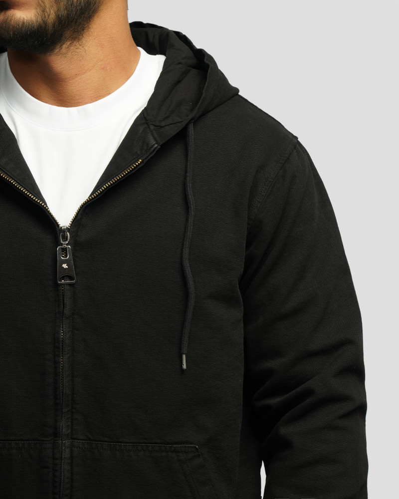 کاپشن کتان مردانه مشکی 24387110