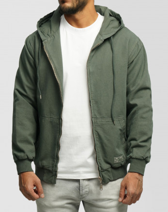 کاپشن کتان مردانه سبز تیره 24387110