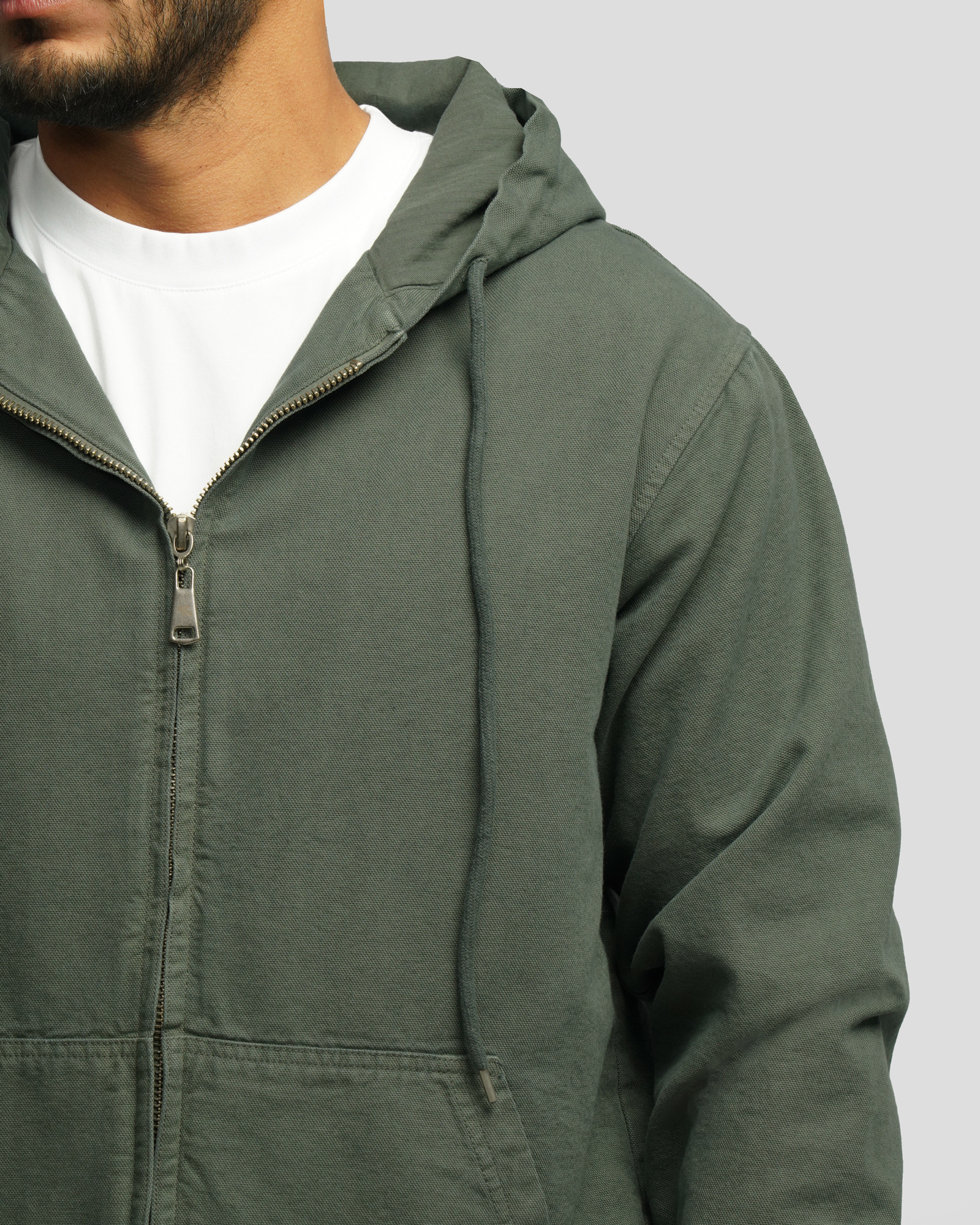 کاپشن کتان مردانه سبز تیره 24387110