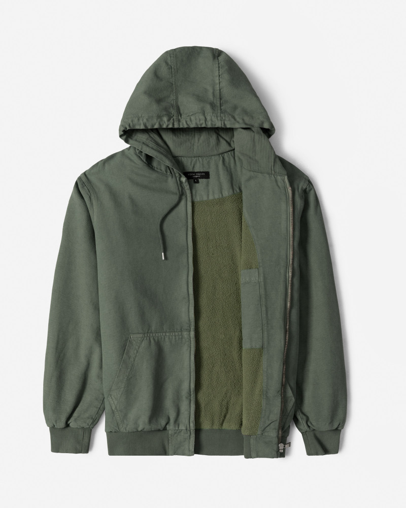 کاپشن کتان مردانه سبز تیره 24387110