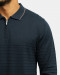 خرید و قیمت پولوشرت آستین بلند نیم زیپ مردانه سرمه ای 24286110