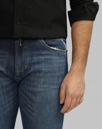 خرید و قیمت شلوار جین اسلیم ساده مردانه آبی 24311447