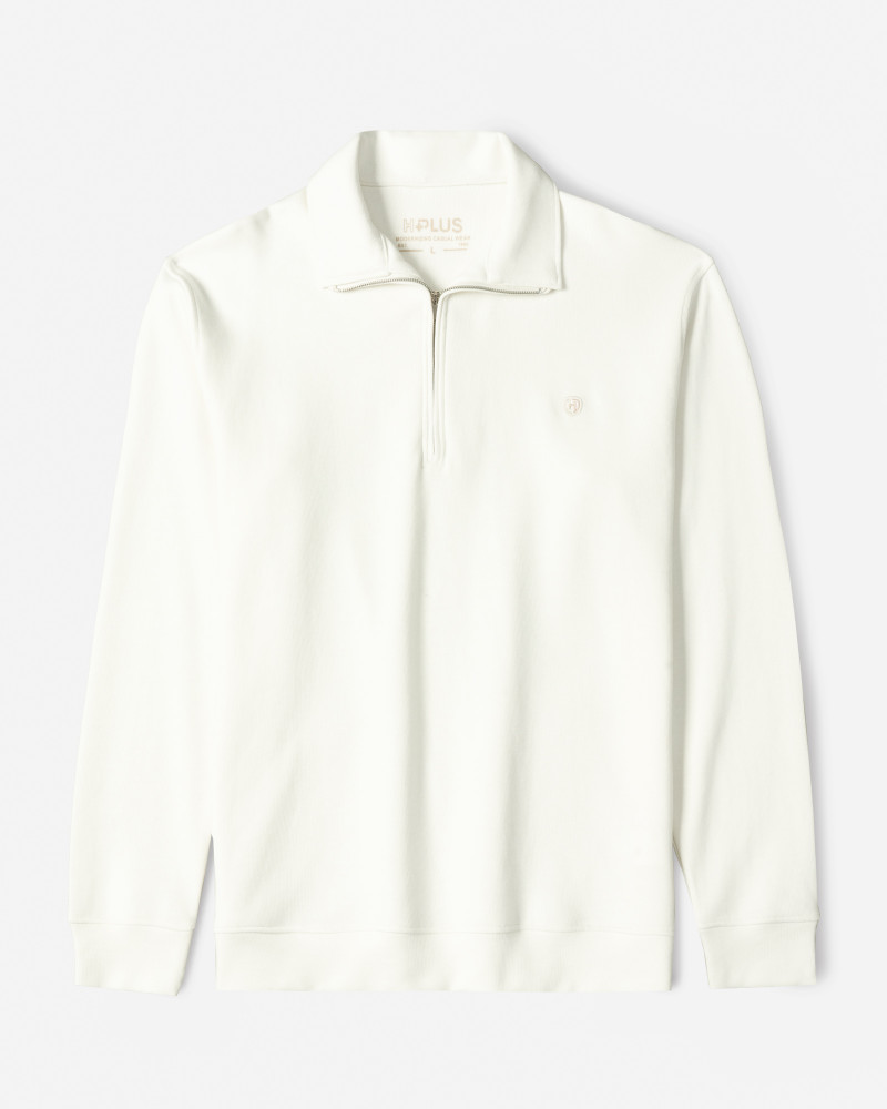 خرید و قیمت پلیور سلانیک نیم زیپ مردانه سفید 24341128