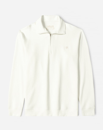 خرید و قیمت پلیور سلانیک نیم زیپ مردانه سفید 24341128