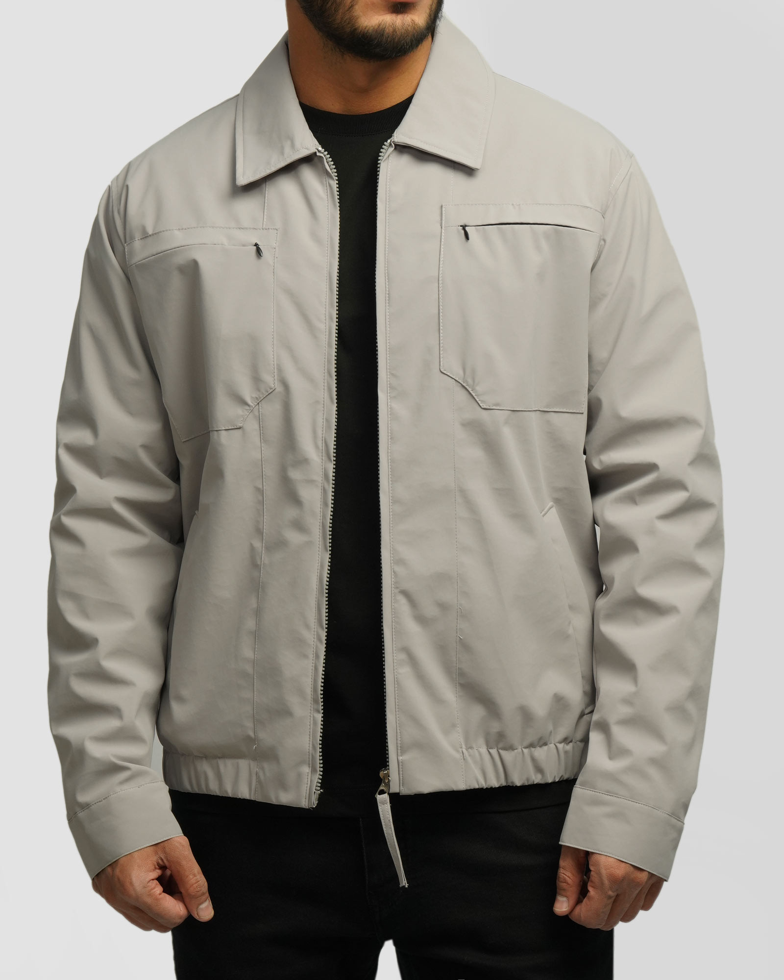 کاپشن مردانه طوسی 24316372