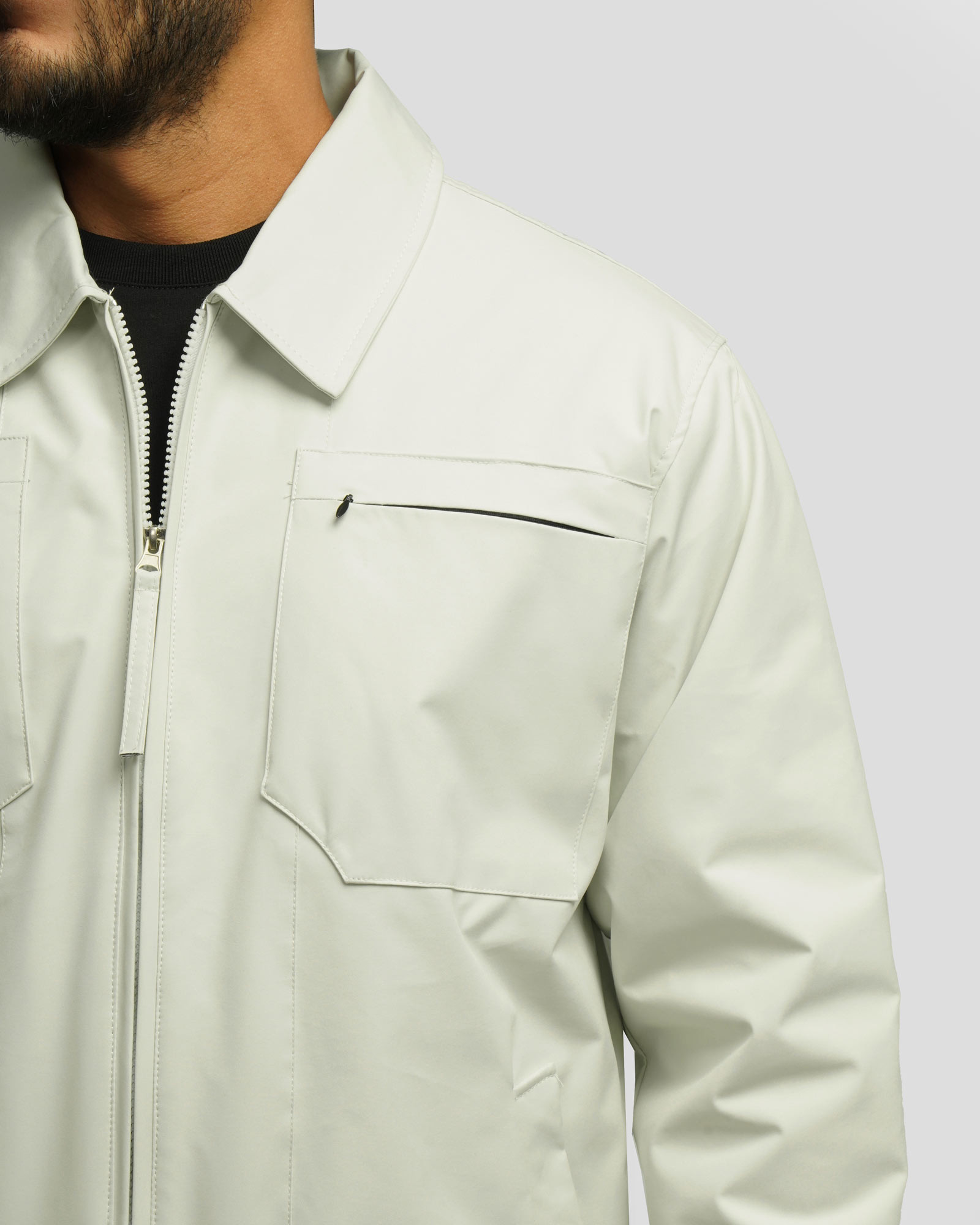 کاپشن مردانه طوسی روشن 24316372