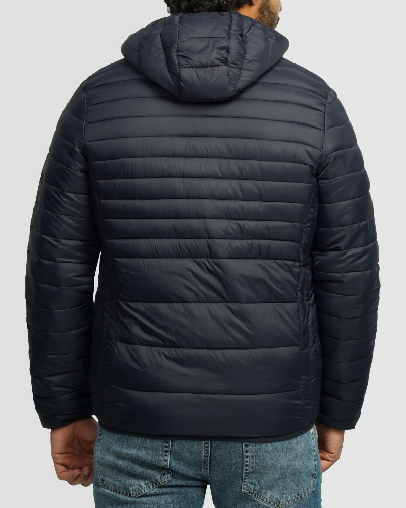 خرید و قیمت کاپشن مردانه کلاه دار سرمه ای 24316383