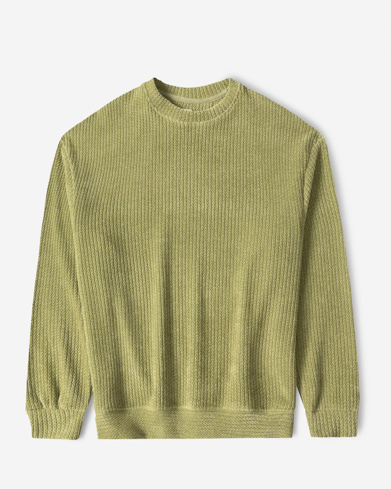 خرید و قیمت پلیور بافت یقه گرد طرح دار مردانه سبز 24358130