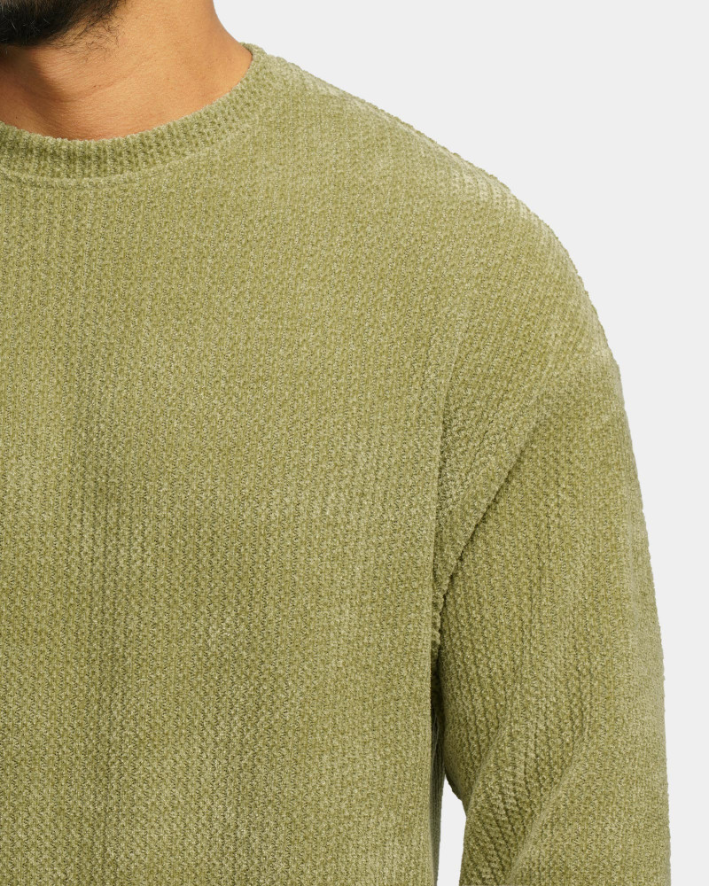 خرید و قیمت پلیور بافت یقه گرد طرح دار مردانه سبز 24358130