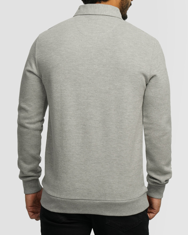 خرید و قیمت پولوشرت آستین بلند سلانیک مردانه طوسی 24386113