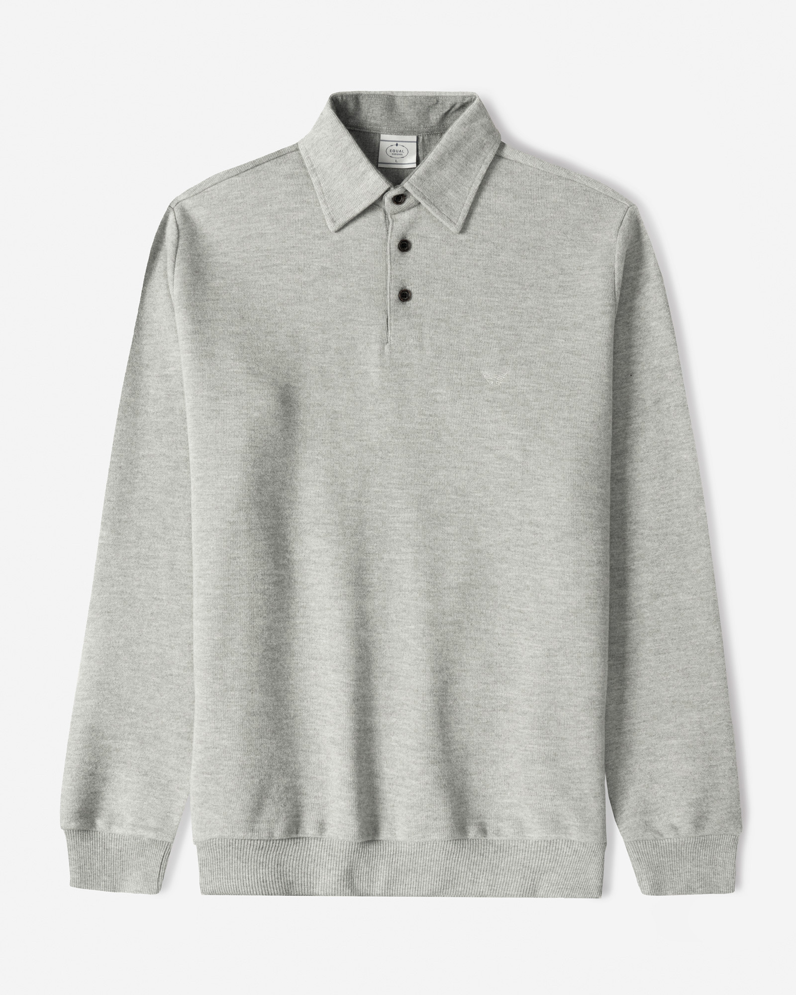 خرید و قیمت پولوشرت آستین بلند سلانیک مردانه طوسی 24386113