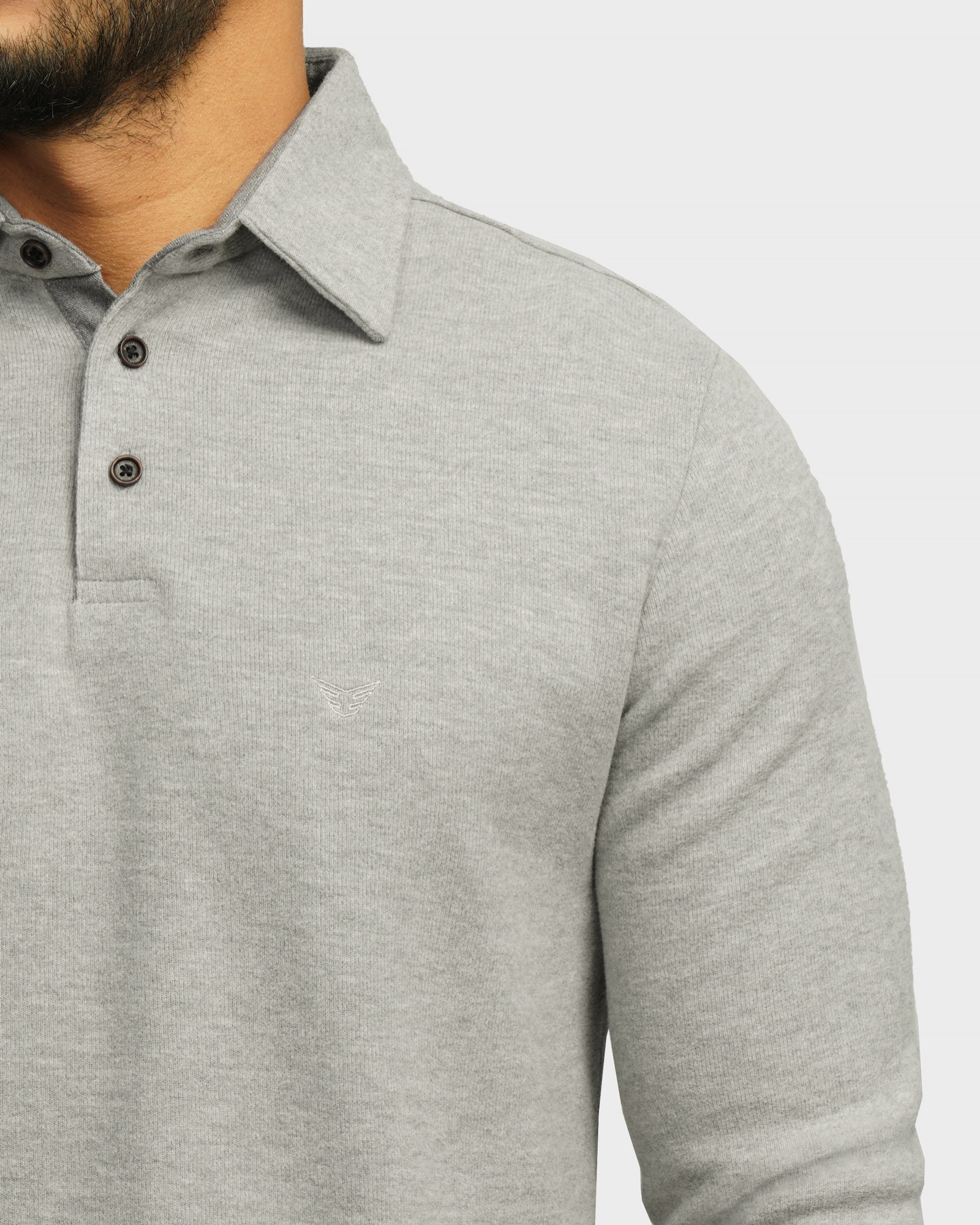 خرید و قیمت پولوشرت آستین بلند سلانیک مردانه طوسی 24386113