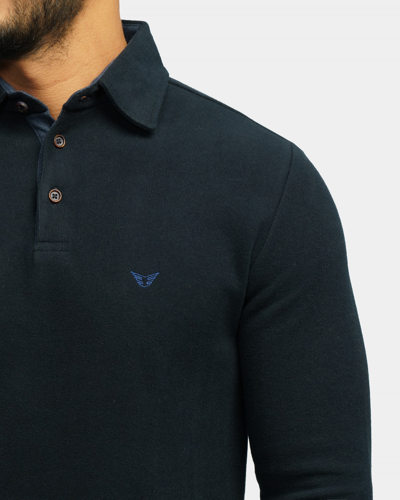 خرید و قیمت پولوشرت آستین بلند سلانیک مردانه سرمه ای 24386113