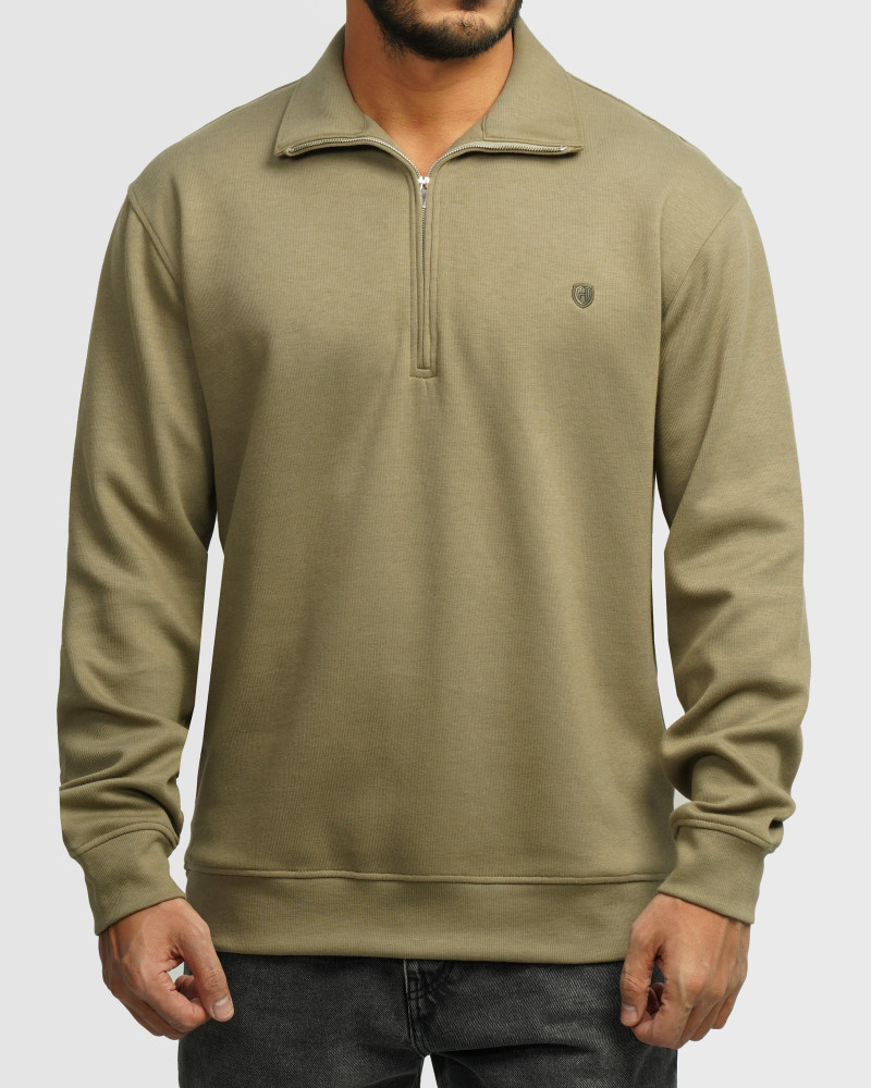 خرید و قیمت پلیور سلانیک نیم زیپ مردانه سبز زیتونی 24341128