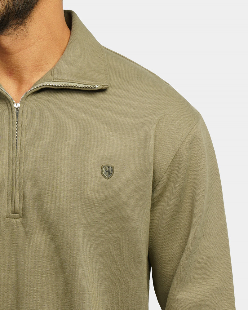 خرید و قیمت پلیور سلانیک نیم زیپ مردانه سبز زیتونی 24341128