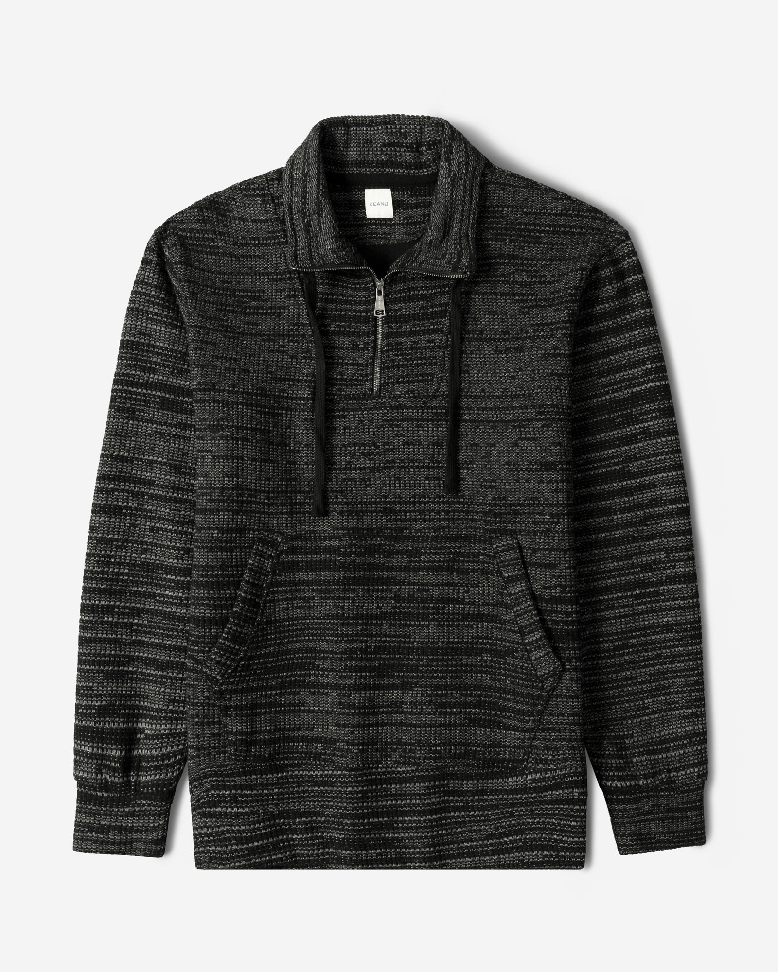 پلیور بافت نیم زیپ مردانه مشکی 24341136