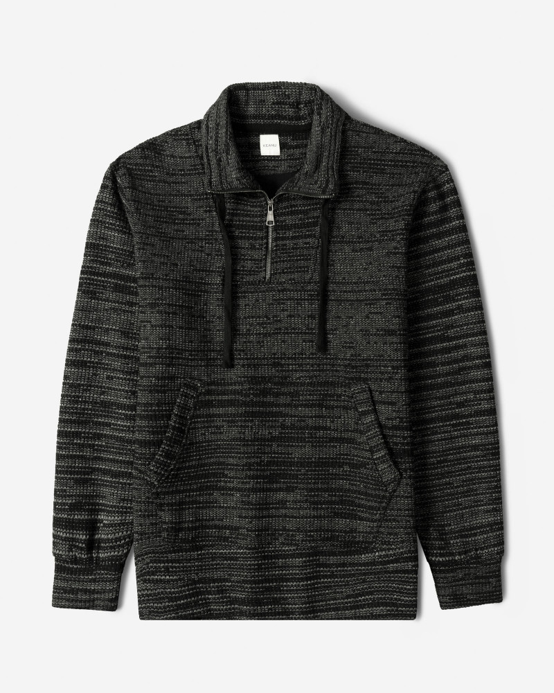 پلیور بافت نیم زیپ مردانه مشکی 24341136