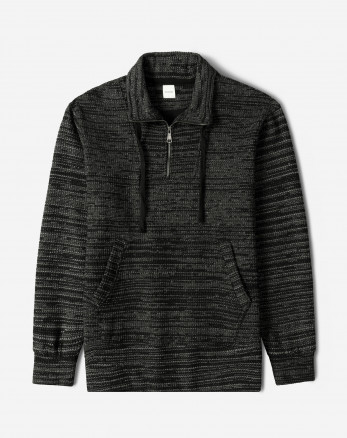 پلیور بافت نیم زیپ مردانه مشکی 24341136