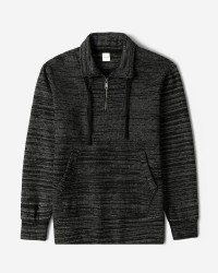 پلیور بافت نیم زیپ مردانه مشکی 24341136