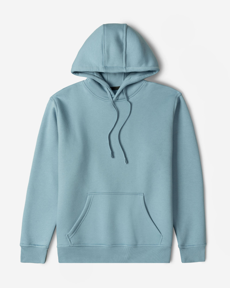 هودی کلاه دار ساده آبی 24371245