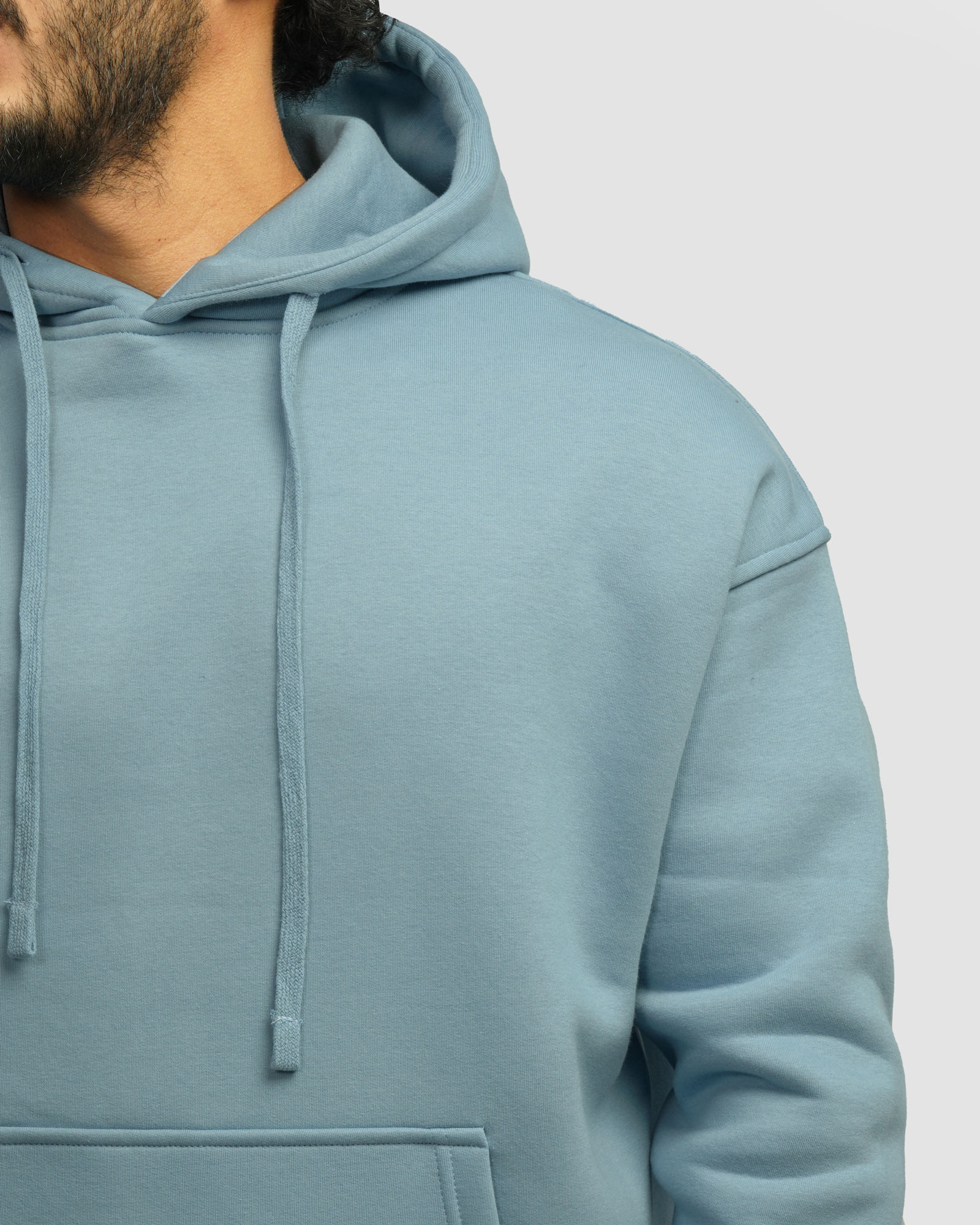 هودی کلاه دار ساده آبی 24371245