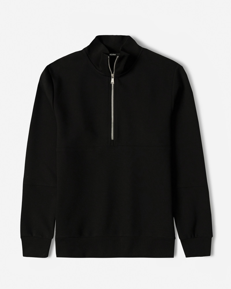 خرید و قیمت پلیور نیم زیپ مردانه مشکی 24341130