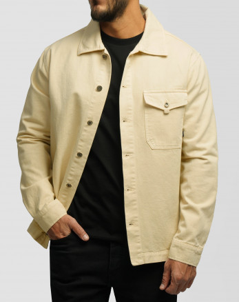 پیراهن کتان مردانه کرم روشن 24352300