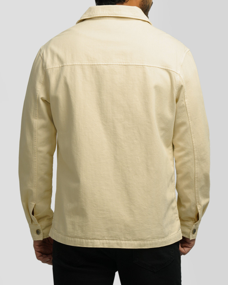 پیراهن کتان مردانه کرم روشن 24352300