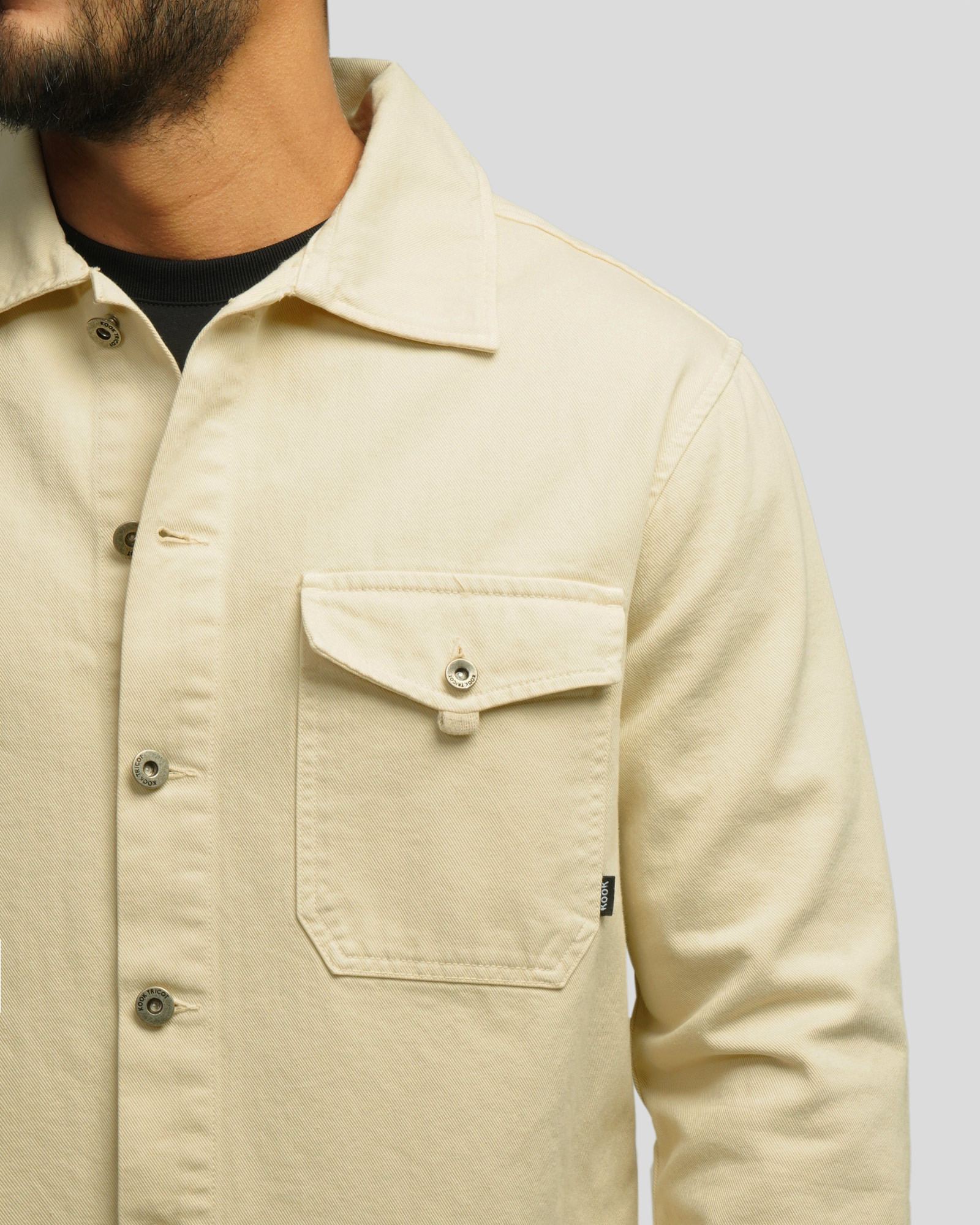 پیراهن کتان مردانه کرم روشن 24352300