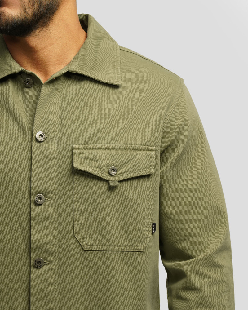 پیراهن کتان مردانه سبز 24352300