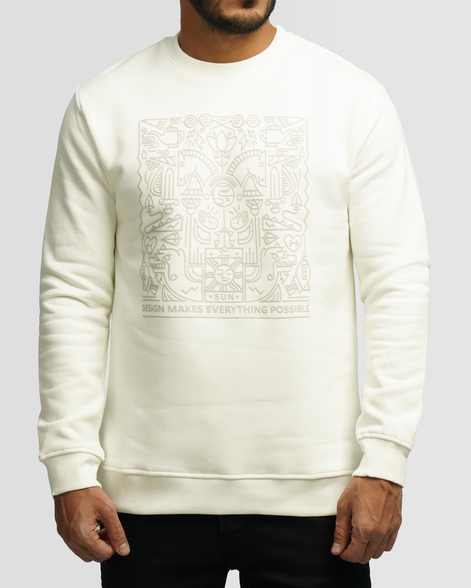 خرید و قیمت پلیور دورس یقه گرد مردانه سفید 24357245