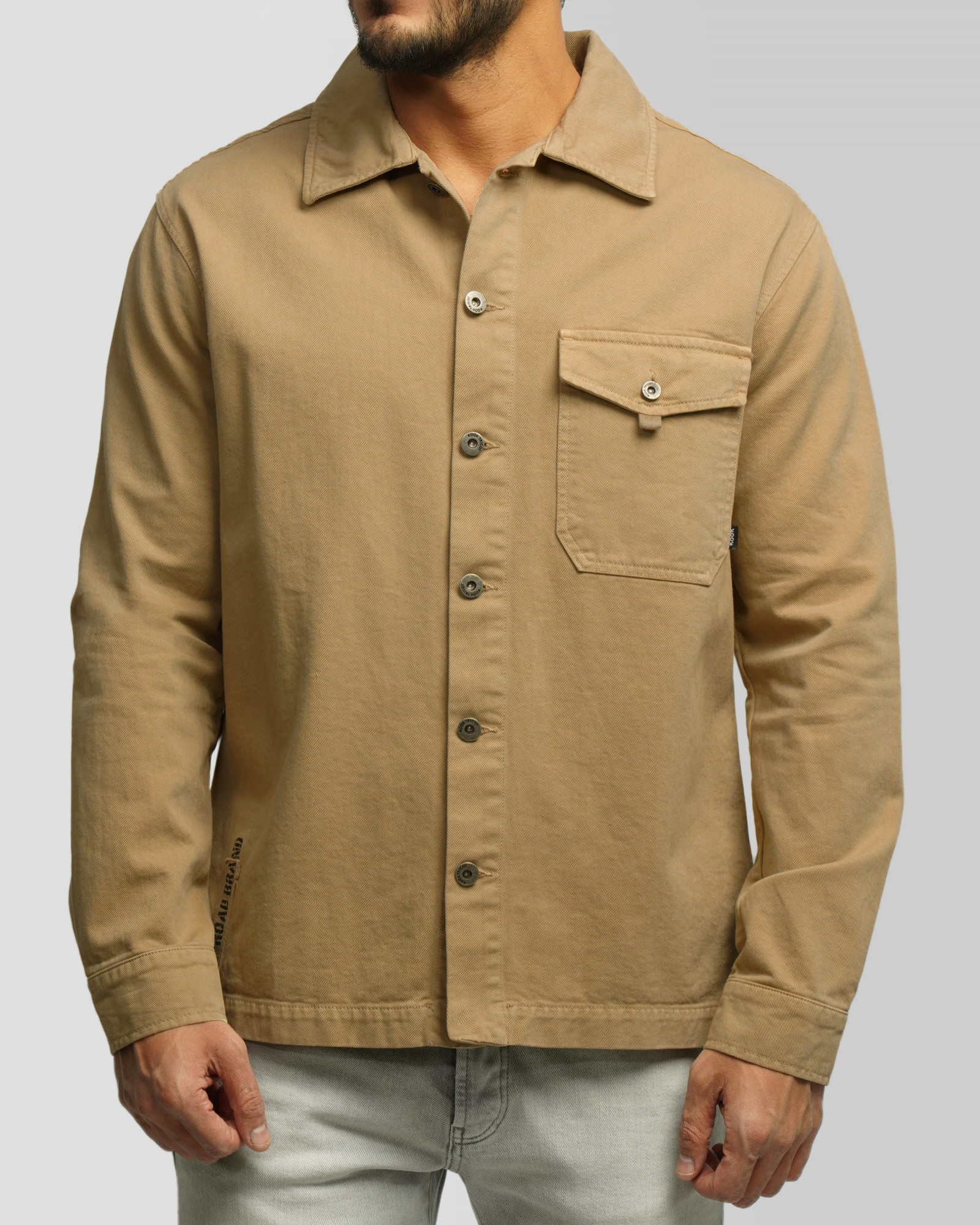 پیراهن کتان مردانه کرم 24352300