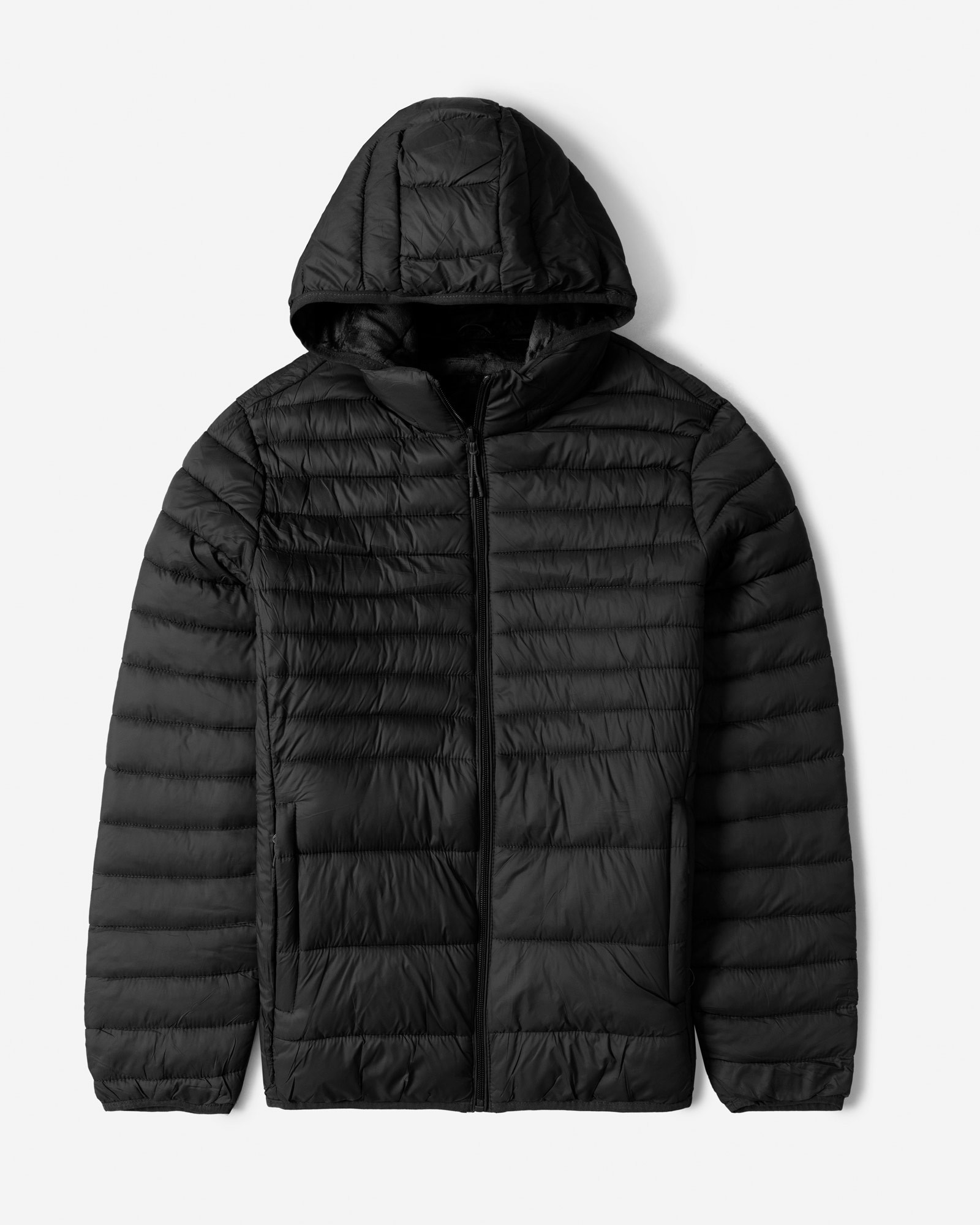 کاپشن مردانه کلاه دار مشکی 24316383