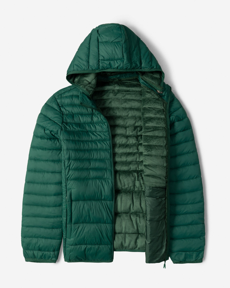 کاپشن مردانه کلاه دار سبز 24316383