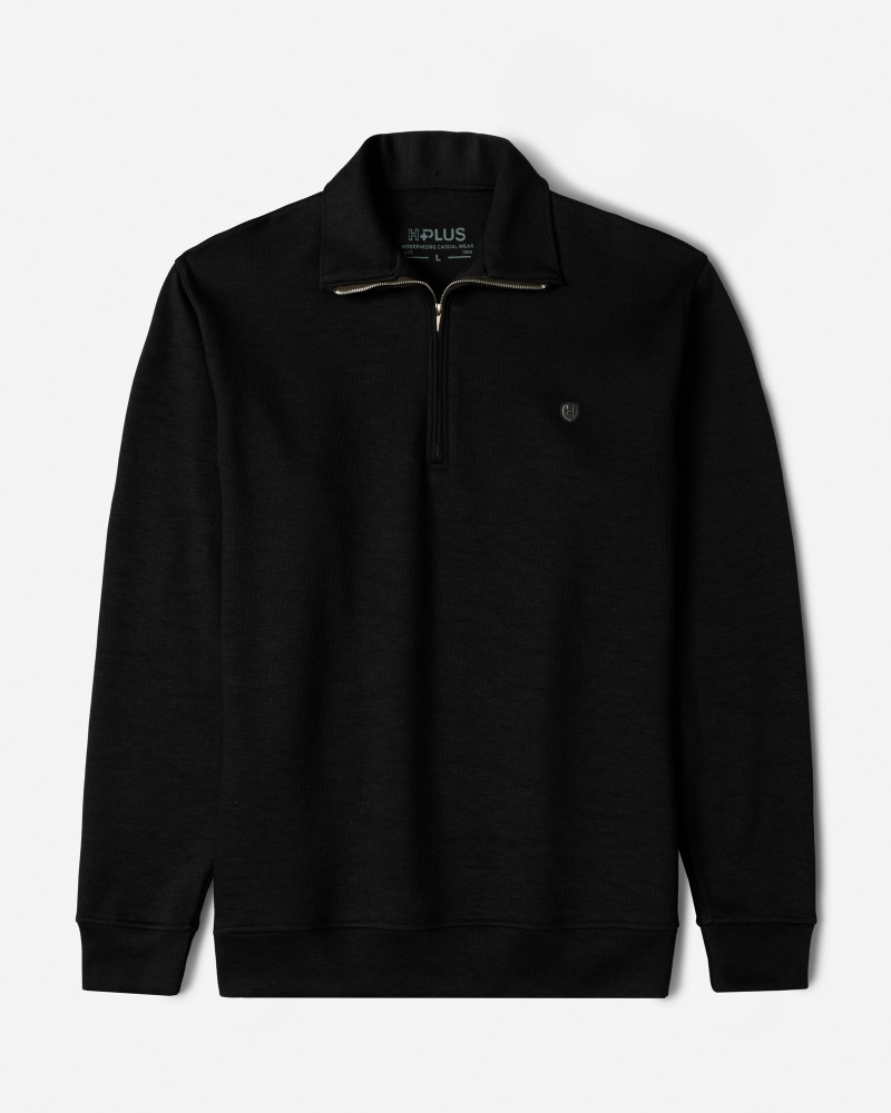 پلیور سلانیک نیم زیپ مردانه مشکی 24341128