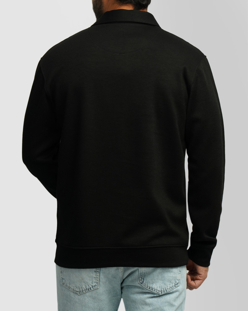 پلیور سلانیک نیم زیپ مردانه مشکی 24341128