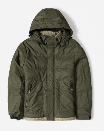 خرید و قیمت کاپشن مردانه کلاه دار سبز تیره 24316376