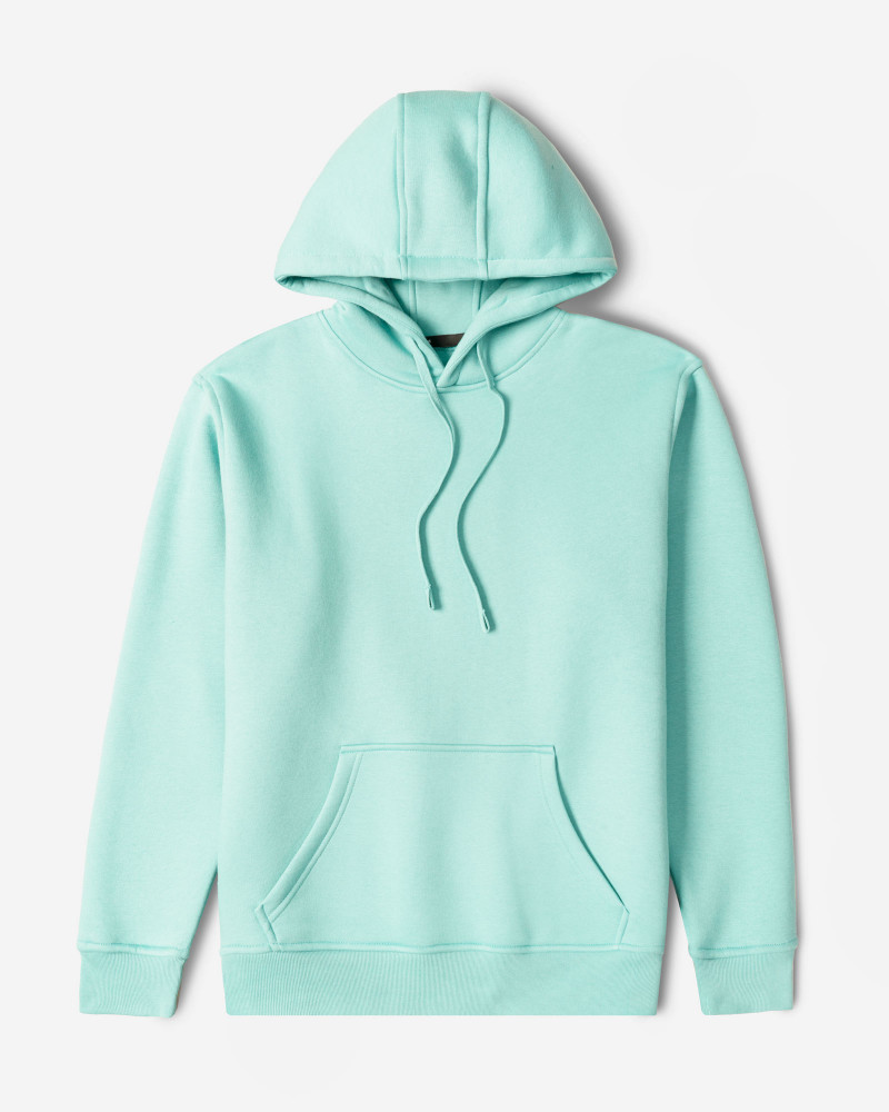 هودی کلاه دار ساده آبی فیروزه ای 24371245