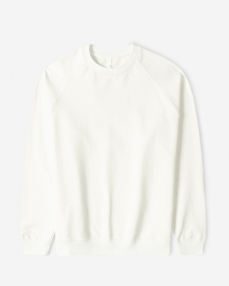 خرید و قیمت تیشرت آستین بلند یقه گرد ساده سفید 24328148