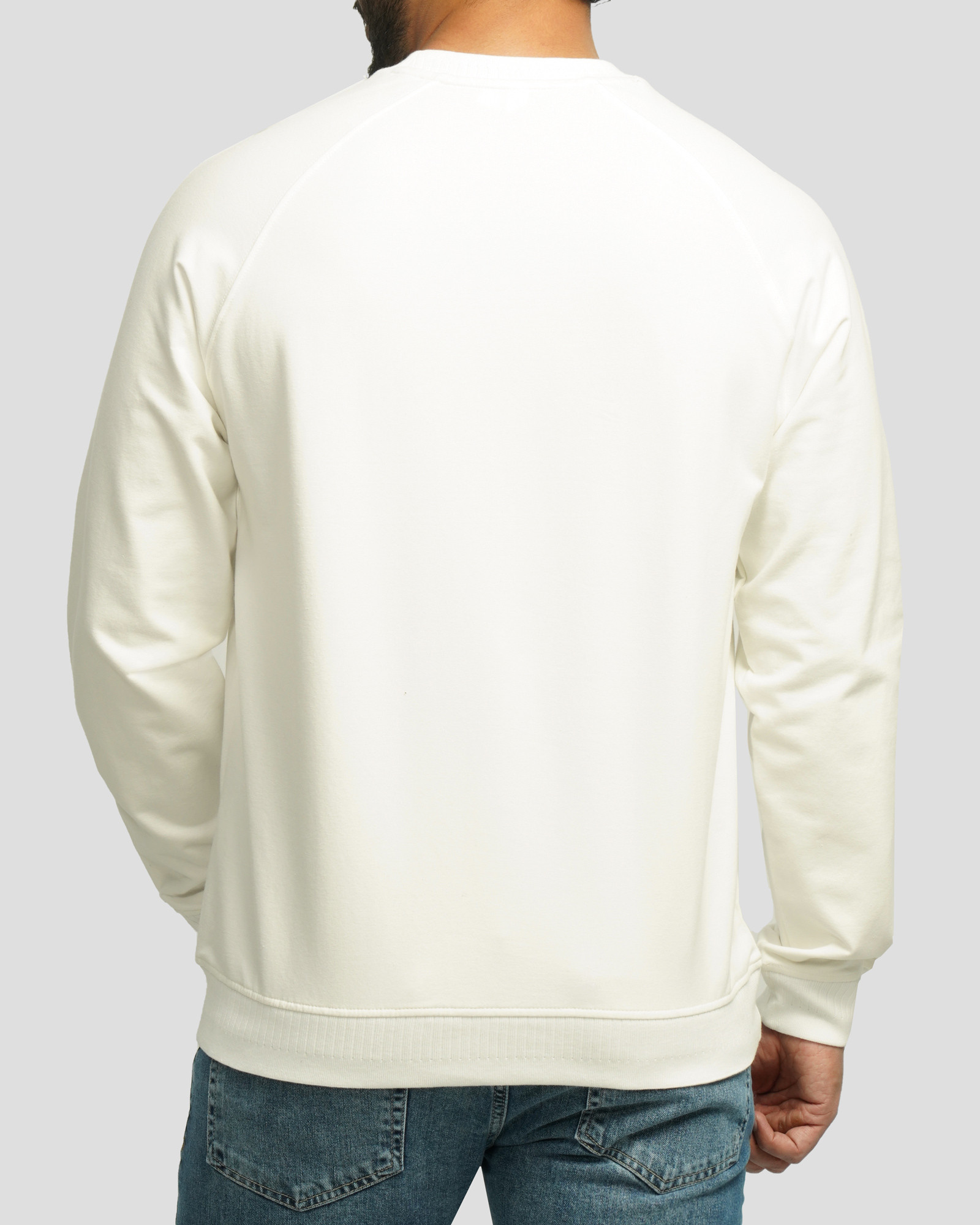 خرید و قیمت تیشرت آستین بلند یقه گرد ساده سفید 24328148