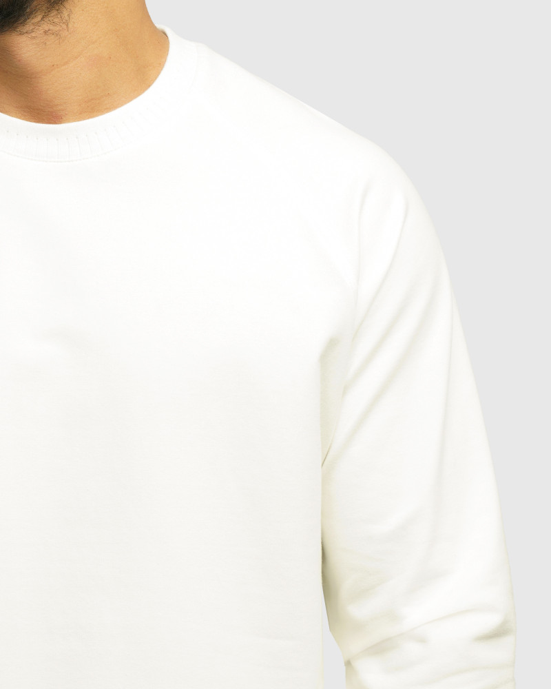 خرید و قیمت تیشرت آستین بلند یقه گرد ساده سفید 24328148