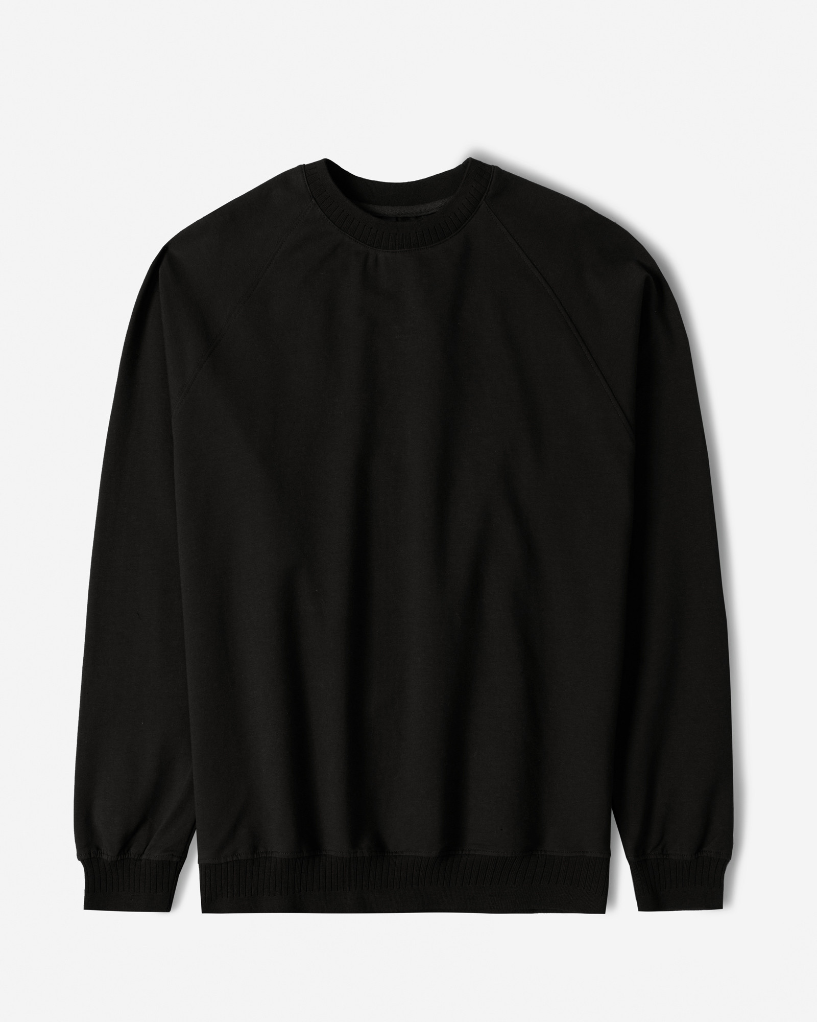 خرید و قیمت تیشرت آستین بلند یقه گرد ساده مشکی 24328148