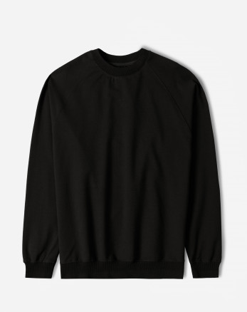 خرید و قیمت تیشرت آستین بلند یقه گرد ساده مشکی 24328148