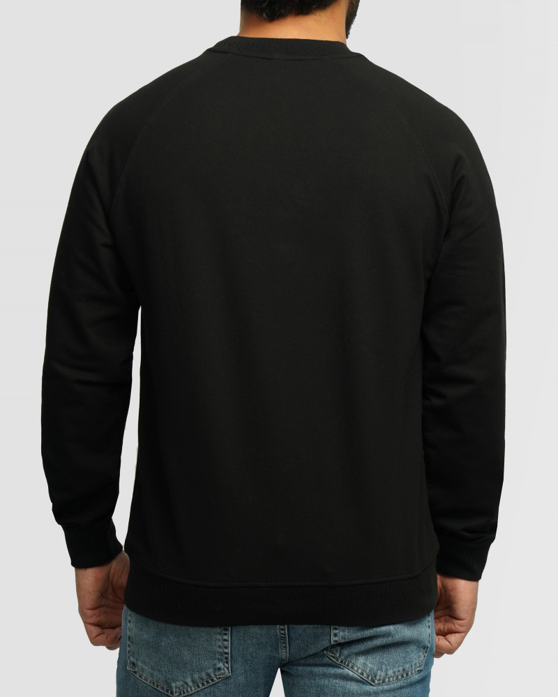 خرید و قیمت تیشرت آستین بلند یقه گرد ساده مشکی 24328148