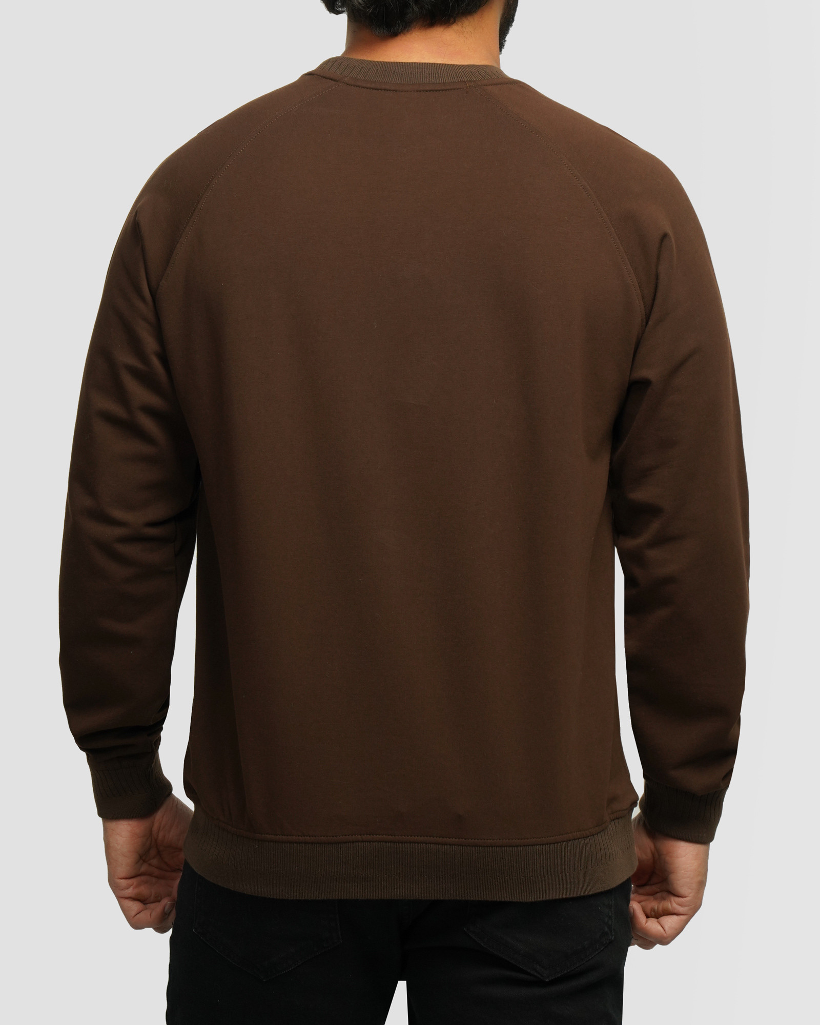 خرید و قیمت تیشرت آستین بلند یقه گرد ساده قهوه ای 24328148