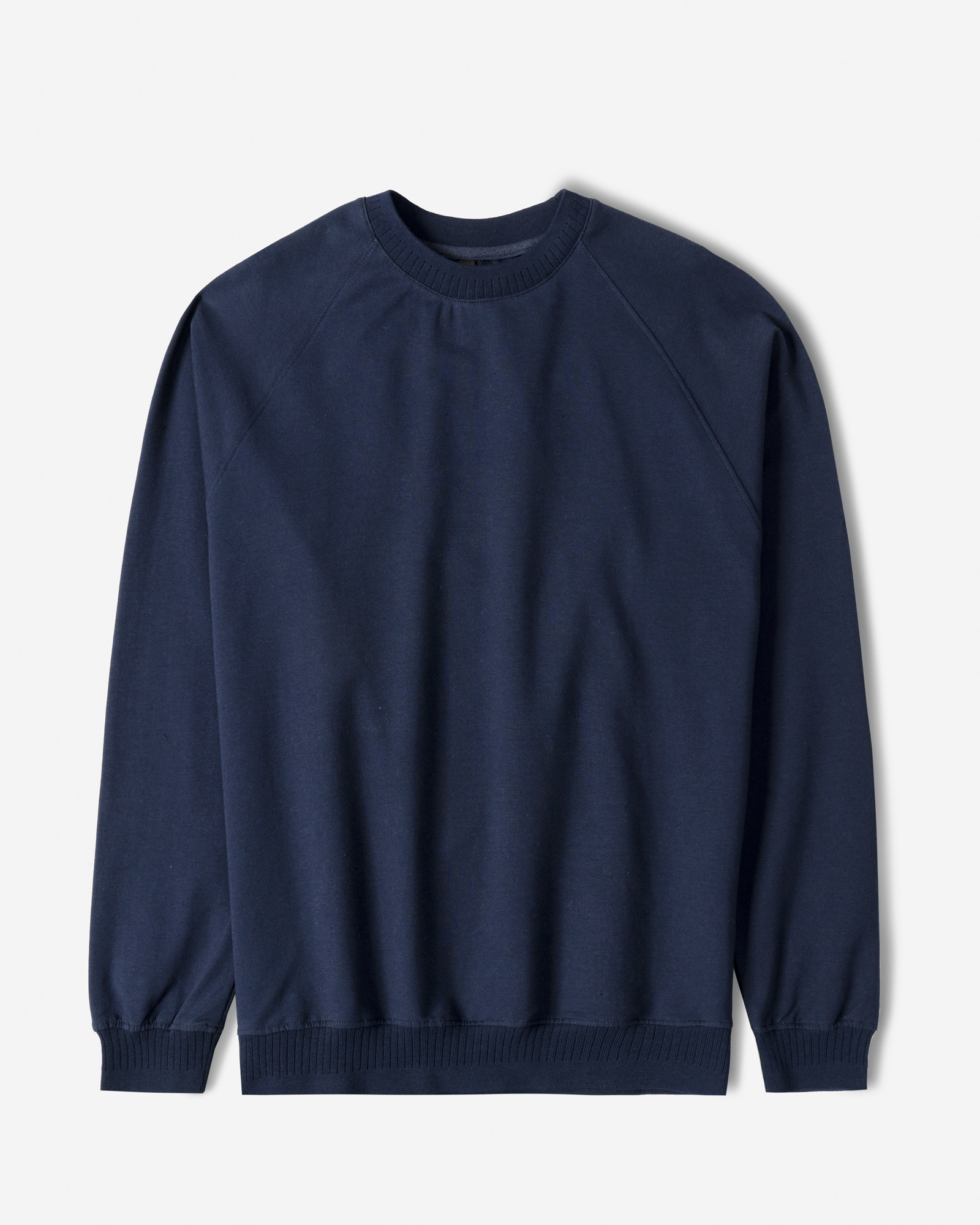 خرید و قیمت تیشرت آستین بلند یقه گرد ساده سرمه ای 24328148