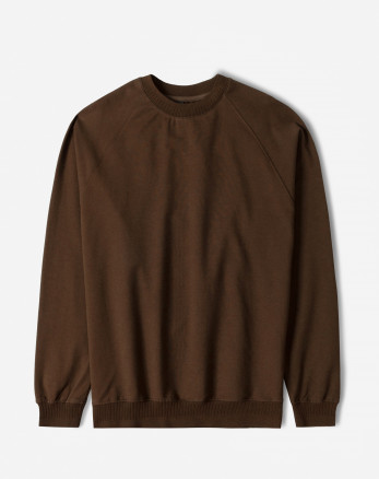 خرید و قیمت تیشرت آستین بلند یقه گرد ساده قهوه ای 24328148